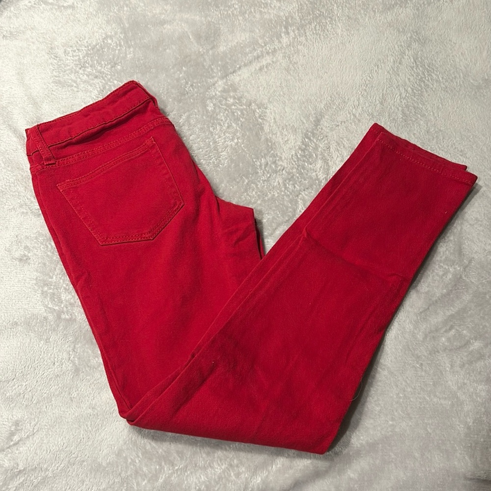 Red Skinny Jeans Size 3